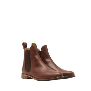 Joules Westbourne Dark Brown Leather Chelsea Boots